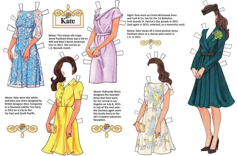 PAPERMAU Kate The Duchess of Cambridge Dress Up Paper Dolls by